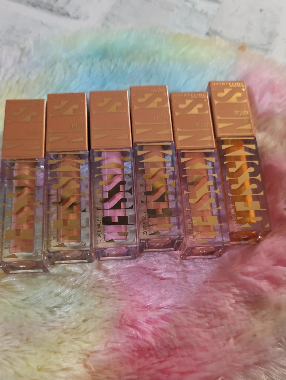 Maybelline Liquid Blush Set in Peach, Pink, Nude Tones Set Of 6